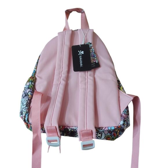 Tokidoki NWT Women\'s Pink Kids Size Backpack Bag Flowers Kidcore main image 5